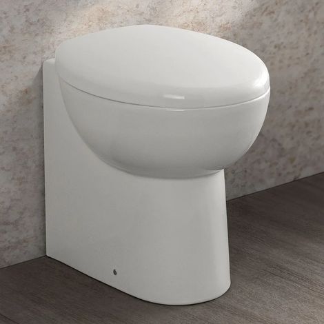 Wc filomuro bianco lucido con brida e scarico universale linea Cipro (1/5)