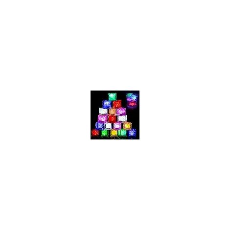 mizikuu Lot de 18 Glaçon Lumineux LED, Coloré Glaçon Lumineux Néon Flash Ice Cube Multicolores à Clignotement avec Capteur de Liquide pour Champagne Tour, Party, Mariage, Bar