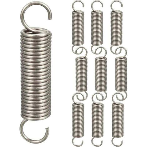 Ulisem10 pezzi Molle di estensione a doppio gancio, molle di compressione, assortimento di molle a gancio, 1,21145 mm (1/2)