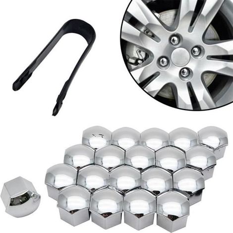 Boulon Ecrou Couvre, 20x Cache Ecrou, Cache Boulon, Capuchons d'écrou de Roue de Voiture Cache-vis Boulon Jantes Décoration (1/4)