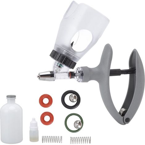 Pistolet injecteur pour animaux, seringue continue réglable, distributeur automatique de vaccins avec flacon de 2 ml pour porcs, bovins et ovins (1/5)