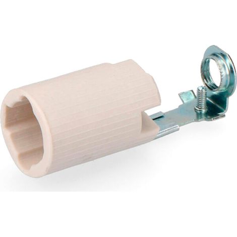 Portalámparas Vela Corta Porcelana E14 Solera 479-J
