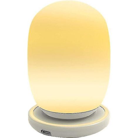Veilleuse pour bébé, lampe de chevet tactile LED pour chambre d'enfant, veilleuse, lumière chaude + 7 couleurs RVB (1/4)