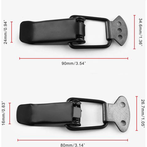 2 Pince Crochet Verrou Sécurité Pare-Choc Auto, Attaches Rapides Universelles pour Réparation Véhicule, Lot de 2, Fixation Carrosserie (1/4)