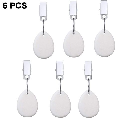6 Pièces Lest de nappe, forme cœur, clip métal, marbre, pour pique-nique extérieur, dîner familial (1/5)