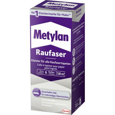 Papier peint ingrain, colle forte pour papier peint ingrain à haute adhérence initiale, colle durable et corrigable avec méthylcellulose, 1 x 360 g (1/5)