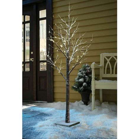 Christmas Rustic Snow Effect LED Twig Tree (150cm) (1/5)
