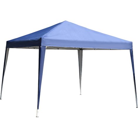 Outsunny 3x3M Garden Heavy Duty Pop Up Gazebo Marquee Party Tent Wedding Canopy (Blue) + Carry Bag