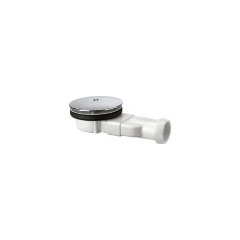 Bonde de douche extra-plate dôme ABS blanc –