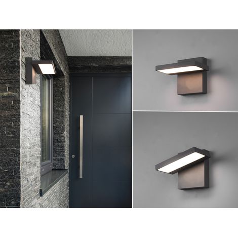 LED Außenwandleuchte 2er Set Downlight schwenkbar in Anthrazit (1/5)