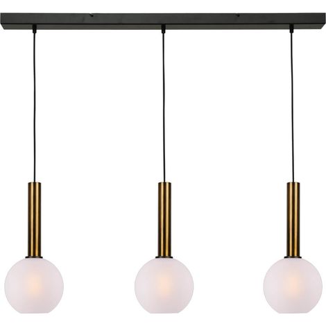 Lampe suspendue 3 lumières Bella 2 avec verre blanc - 2981-10-100-3-06-20