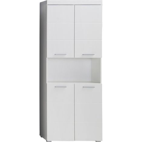 Colonne de salle de bain moderne 73 cm blanc brillant Savana