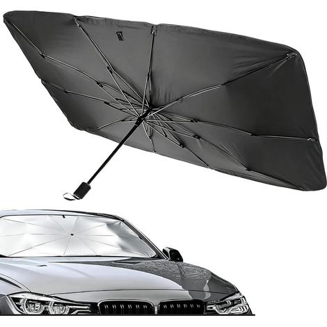 Pare Soleil Voiture Pare Brise Avant, Parapluie Pare Soleil Voiture Pliable, Pare-Soleils Auto Anti-UV Thermique, pour la Plupart des Modèles (1/5)