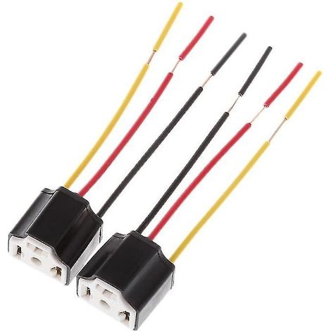 Connecteur de phare H4/9003 en céramique – Adaptateur de prise avec fusible – Installation facile – Lot de 2 pièces (1/5)