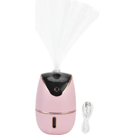 Humidificateur USB 540ml avec lumière d'ambiance - Pour maison et voiture - Capacité grande - Rose (1/5)
