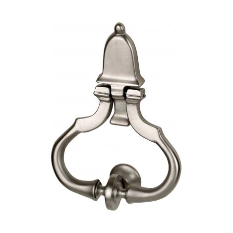 Ouvre&Deco – Heurtoir de porte d'entrée cloche – Laiton nickel mat titane – Largeur plaque 110mm – Résistance au brouillard salin