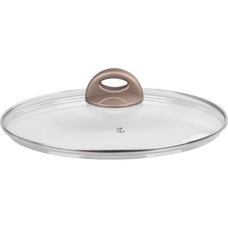 Deckel MagicHome Coffee Brown Line, Glas, 24 cm