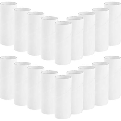 30 rouleaux de tubes en papier blanc recyclable pour le dessin des enfants (1/3)