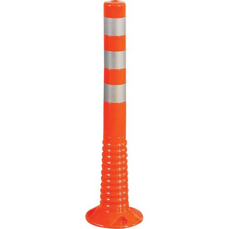 Sperrpfosten Polyurethan orange/weiß D.80mm z.Aufschr.m.Befestigungsmat.H.750mm
