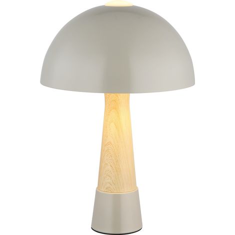 Globo - lámpara de mesa - PAULIN - gris - metal - Ø 25cm - E27 - (1/5)