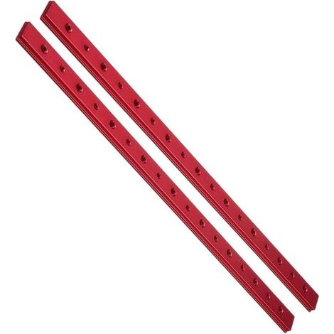 Lot de 2 glissières en T en alliage d'aluminium pour le travail du bois, barre coulissante en T pour bricolage du bois (450 mm) (1/5)