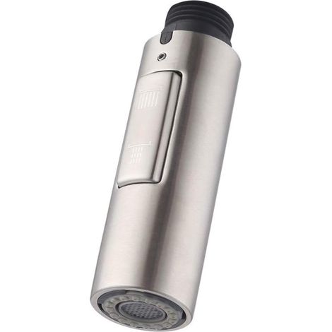 Embout Robinet Cuisine - Tête Douchette Amovible Universelle G1/2 - Acier Inoxydable SUS304 Brossé - 2 Modes Spray/Stream - 1 Pièce (1/5)