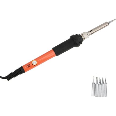 Kit de fer à souder électrique 20 pièces, température réglable, sans interrupteur, outil de soudage, 220 V, prise européenne (1/5)