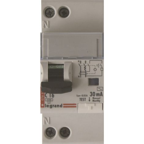 Disjoncteur diff. Phase + Neutre DX³ 30 mA 16A - Legrand (1/3)