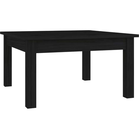 Maison Exclusive - Couchtisch Schwarz 55x55x30 cm Massivholz Kief