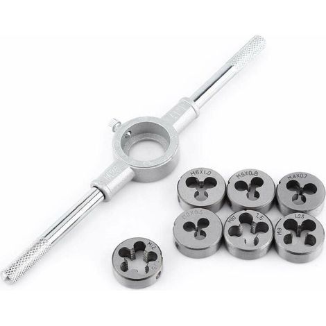 8PCS Vis - 8PCS Vis Die & Clé Clé Filetage Externe Traitement Taraudage Kit D'outils À Main (1/5)