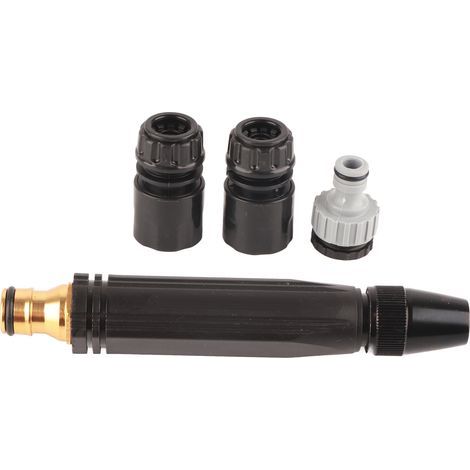 G1/2 hose nozzle, high-pressure spray nozzle made of engineering plastic with aluminum alloy PVC seal for garden vehicle (1/5)