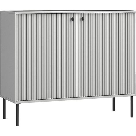 Sideboard 105cm in grau mit gerillter Front IPSWICH-166 (1/2)