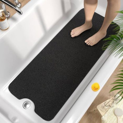 Tapis De Bain - 100 X 40 Cm - Antidérapant Sans Ventouses - En PVC Souple - Pour Douche Et Baignoire - 1 Pièce (1/5)