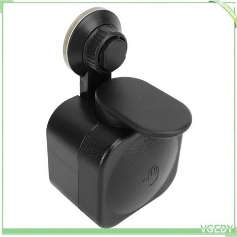 Fafeicy Distributeur de savon de salle de bain à ventouse Distributeur de savon à main à parapharmacie roulant-protection Noir (1/5)