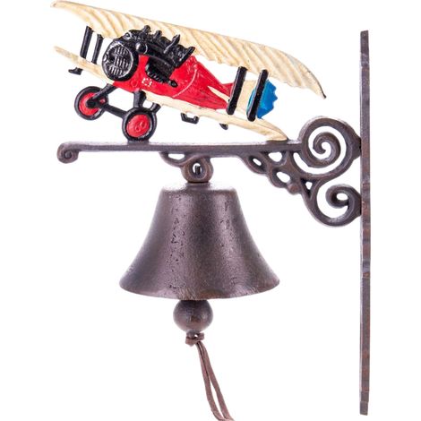 Cloche murale décorative avec un avion lumineux (1/5)