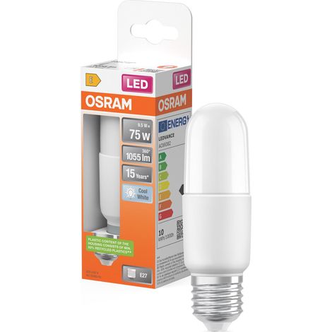 Ampoule LED Culot: E27 Blanc froid 4000 K 10 W équivalent à 75 W dépolie LED STAR STICK (1/2)