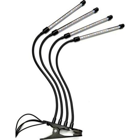 LED-Pflanzenlampe für Zimmerpflanzen – JUEYINGBAILI Schwanenhalslampe mit Vollspektrum (Rot und Blau), automatischer Ein-/Ausschaltfunktion, Timer (3, 9, 12) (1/4)