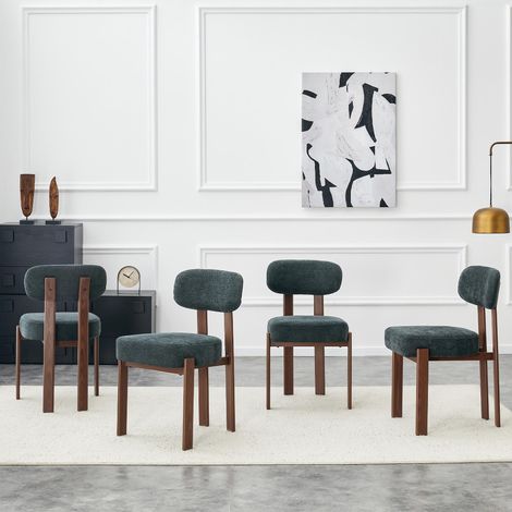 Ensemble de chaises de salle à manger de style moderne du milieu du XXe siècle, chaises chaises chaises (1/5)
