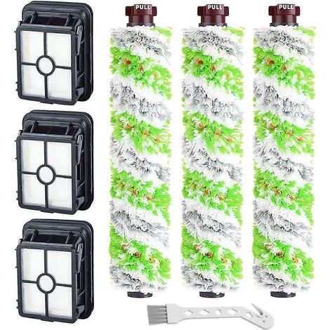 Trois bobines de rechange + trois filtres d'aspirateur 1866 pour le nettoyeur multifonction pour animaux de compagnie 2460, compatibles avec les séries Bissell Crosswave Pet Pro 2306a et 1785. (1/5)