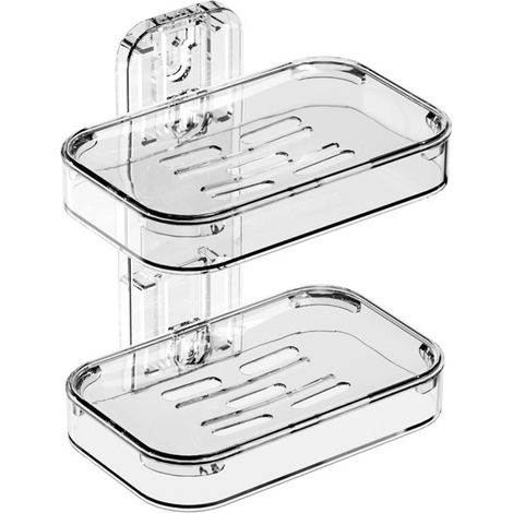Porte-savon transparent, 13,5915,5 cm, étanche à la poussière et à l'eau, lavabo portable pour salle de bain.