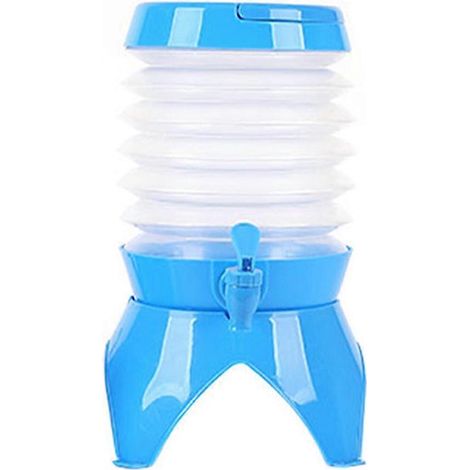 Seau pliable de 9,5 L pour le camping et les voyages, idéal pour stocker de l'eau, de la bière ou d'autres boissons, en polypropylène avec robinet.-AquaForge (1/5)