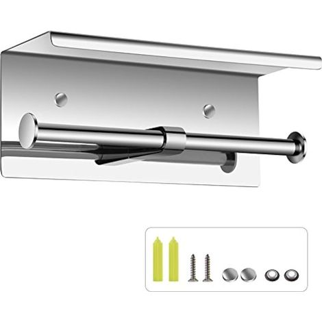 Porte-papier toilette double en acier inoxydable 304, mural (1/5)