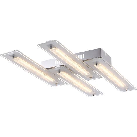 Plafonnier LED 28,8 watts éclairage de salon lampe carrée en cristal Globo 68056D5 (1/3)