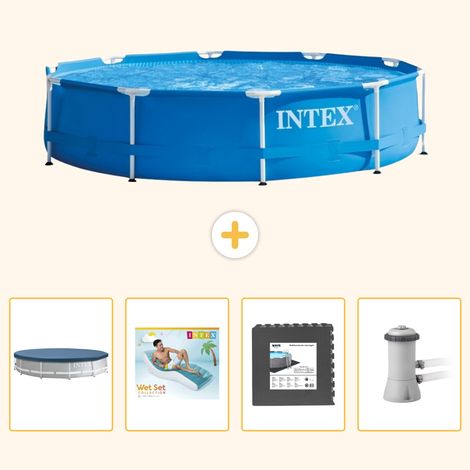 Intex Piscine Tubulaire Ronde - 366x76 cm - 5-pièces  S49 (1/5)