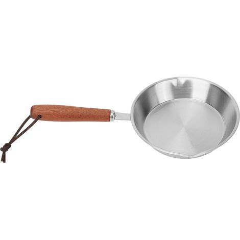Poêle à frire en acier inoxydable antiadhésive, idéale pour la maison, les restaurants et les plaques à induction (16 cm). (1/5)