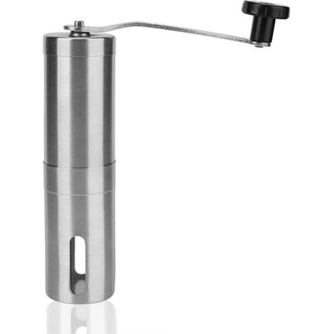 Moulin à café manuel en acier inoxydable avec mouture réglable pour expresso, cafetière à piston et café filtre, idéal pour la maison, le bureau et les voyages.-AquaForge (1/5)