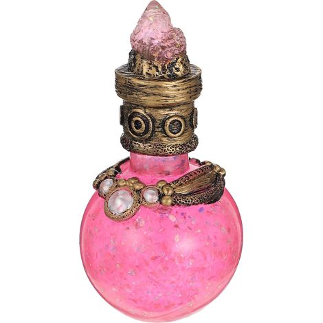Bouteille Décorative en Résine Rose Brillante Forme Lune pour Décoration Intérieure Voiture et Bureau Texture Lisse Antichoc Style Artistique Délicat Couleur Couleur Aléatoire (1/5)