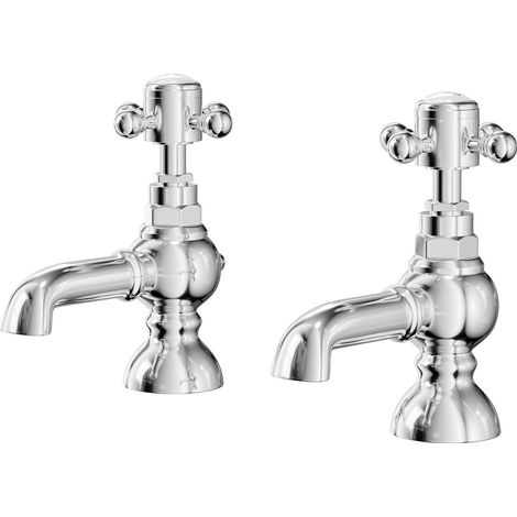 Balmoral Traditional Polished Chrome Basin Taps Pair (1/5)