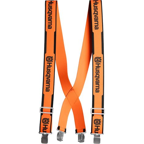 Husqvarna 505618500 - Bretelle elasticizzate con Clip Metallo colore Nero e Arancione
