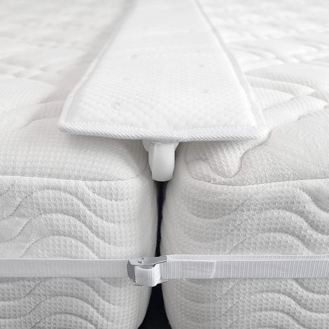 Ponte per letto da 25,5 cm - Connettore per materasso per trasformare letti singoli in matrimoniali - Cuneo per materasso con cinghia per materasso per gli ospiti del soggiorno